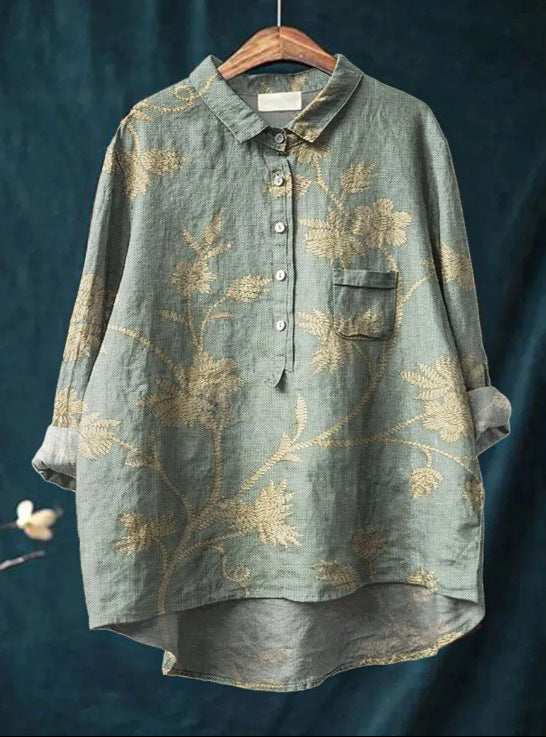Laluna klassische Blumenbluse