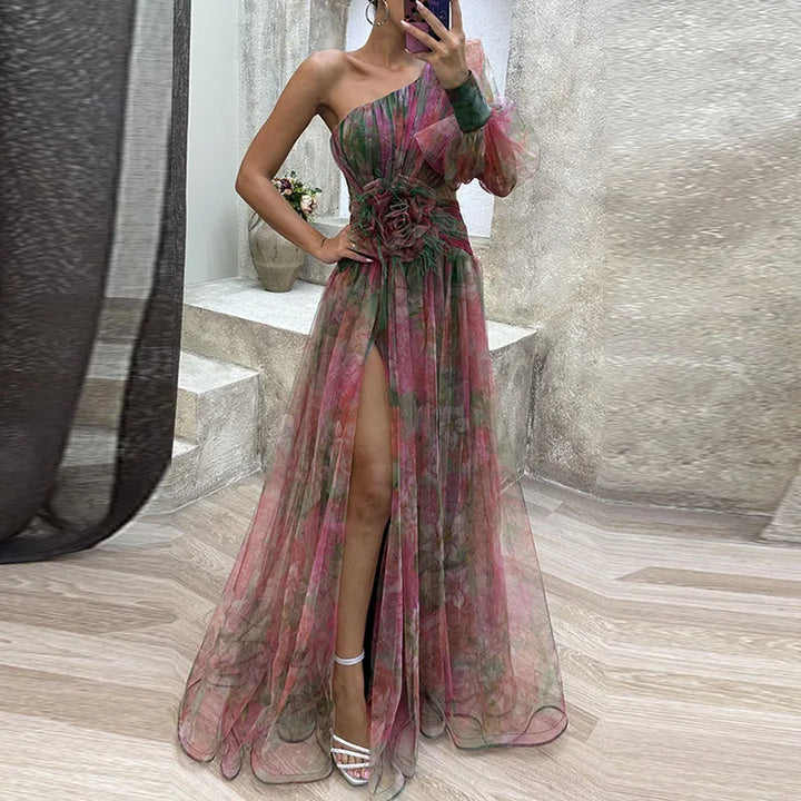 Philena | Langes, farbenfrohes Kleid für einen auffälligen Look