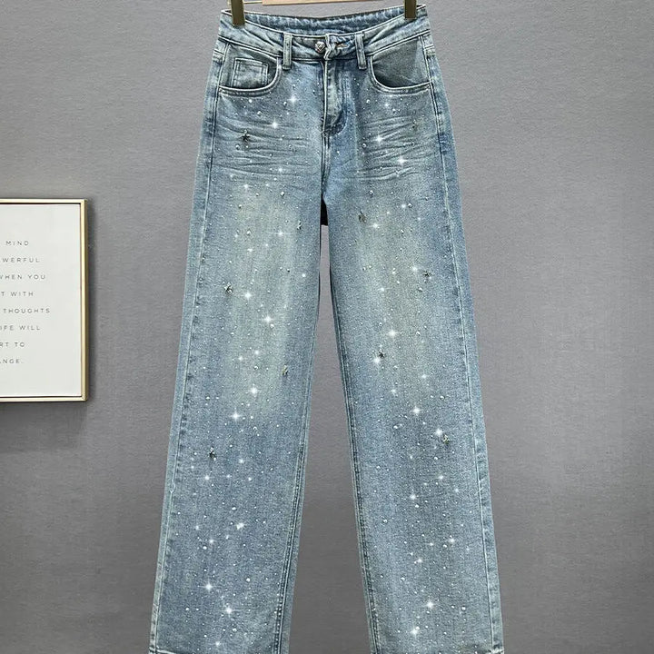 Zoë-  Diamanté Gerade Jeans