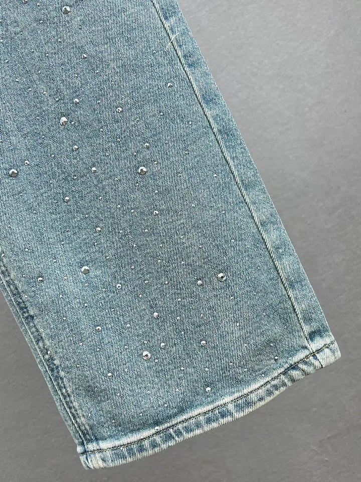 Zoë-  Diamanté Gerade Jeans