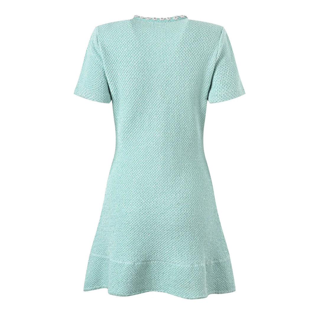 Victoria- Luxe Diamanten Pailletten Strickkleid