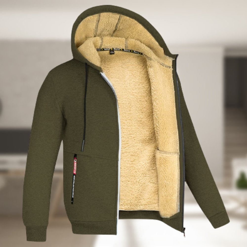 Andrew - Lässige Herren Winterjacke mit Kapuze und Fleece