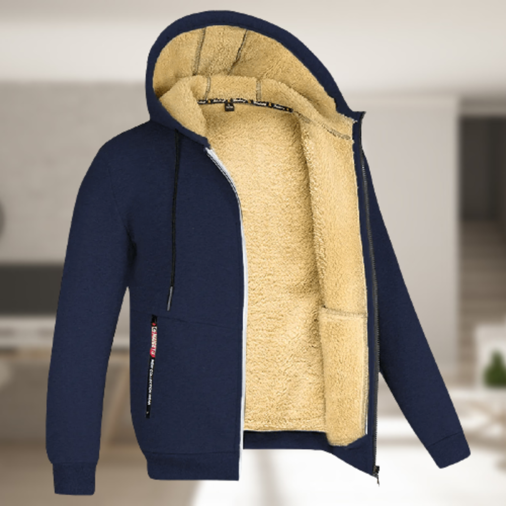 Andrew - Lässige Herren Winterjacke mit Kapuze und Fleece