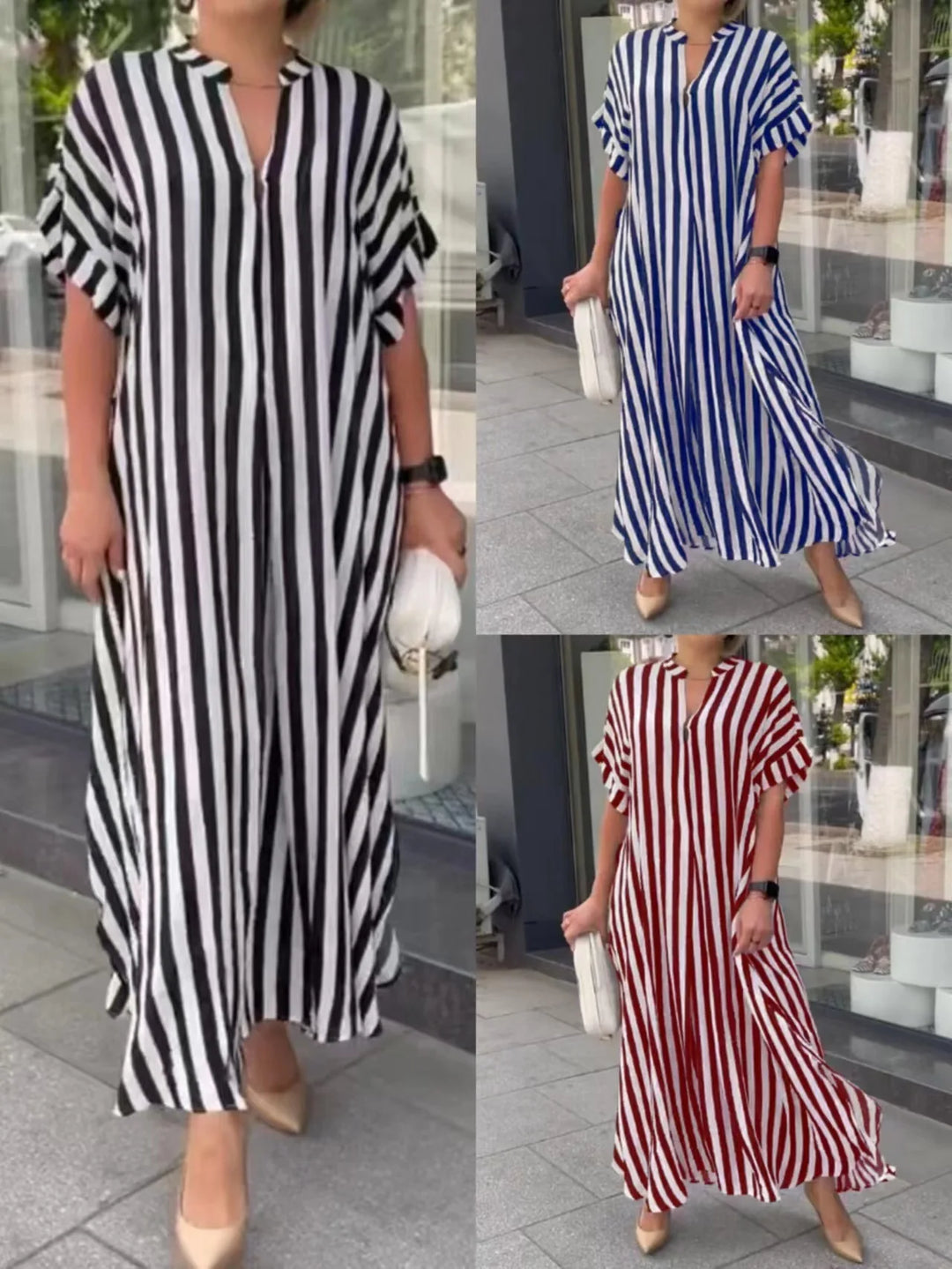 Marez | Gestreiftes Boho-Kleid