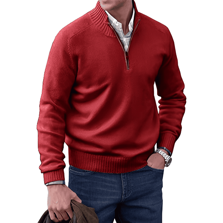 Mario™ | Der elegante Pullover mit Reißverschluss