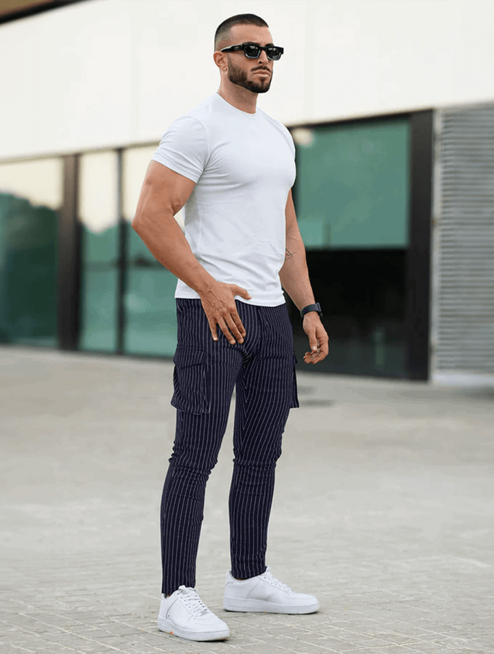 Vittorio Stretch Hosen - Marineblau