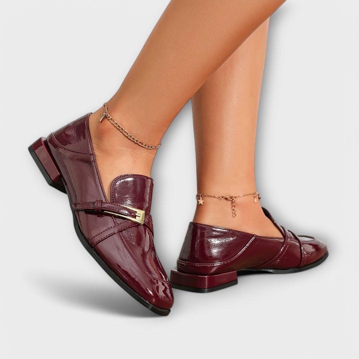 Bordowe - Loafer
