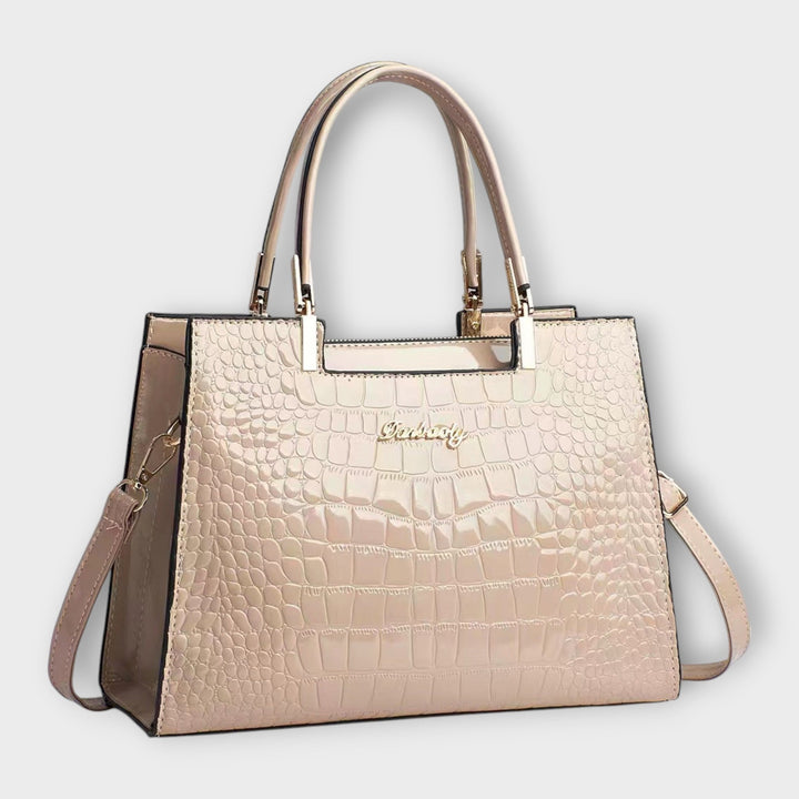 Flair. -  Glänzende Krokodilledermuster-Handtasche