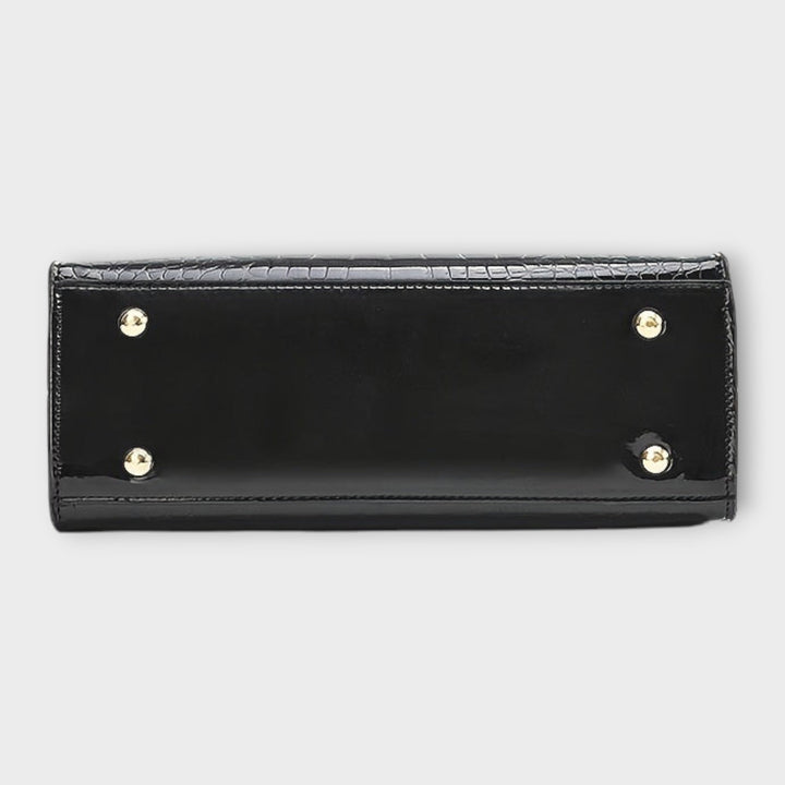 Flair. -  Glänzende Krokodilledermuster-Handtasche