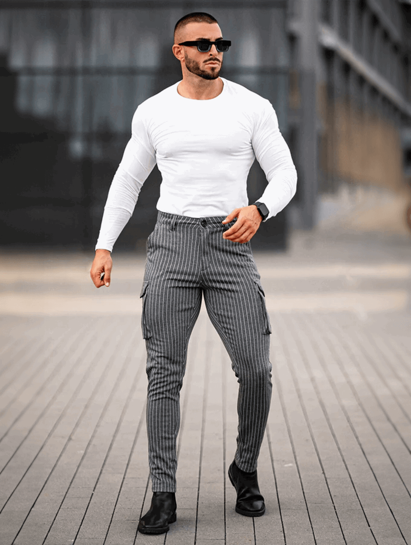 Vittorio Stretch-Hose - Grau