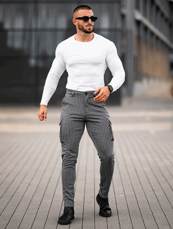 Vittorio Stretch-Hose - Grau