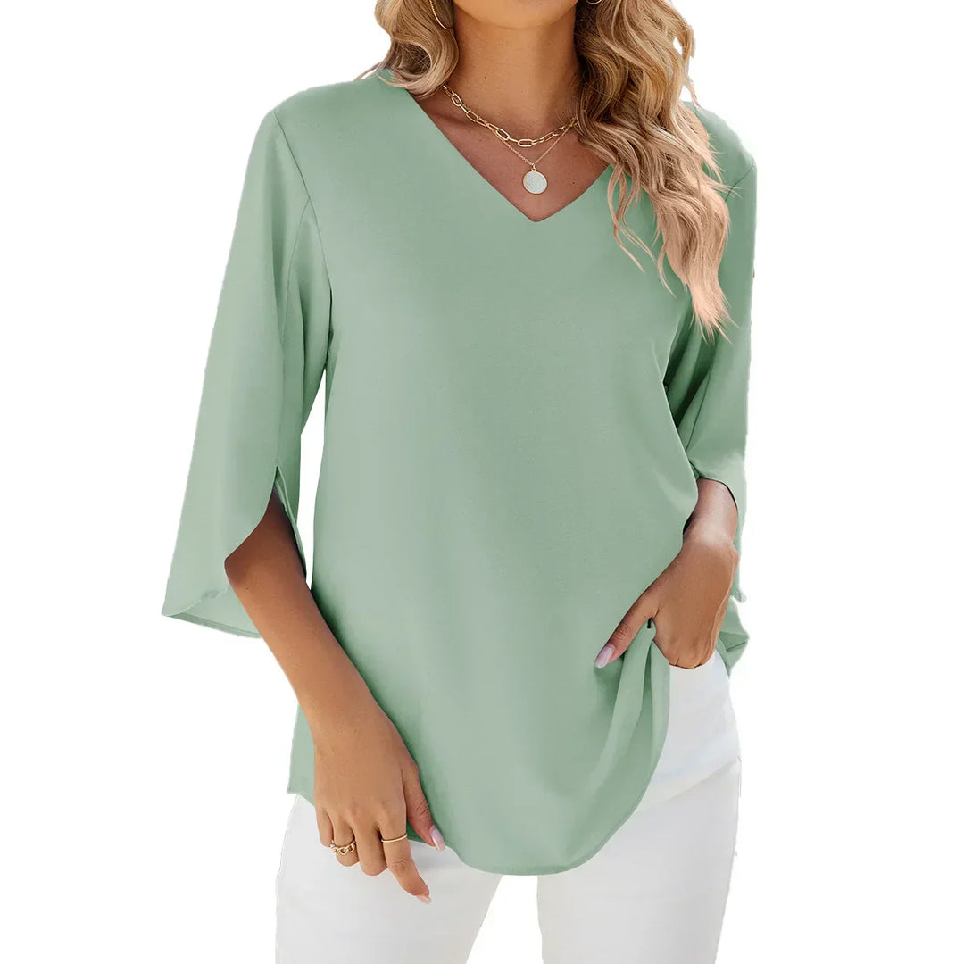 Verna - Bluse mit V-Ausschnitt