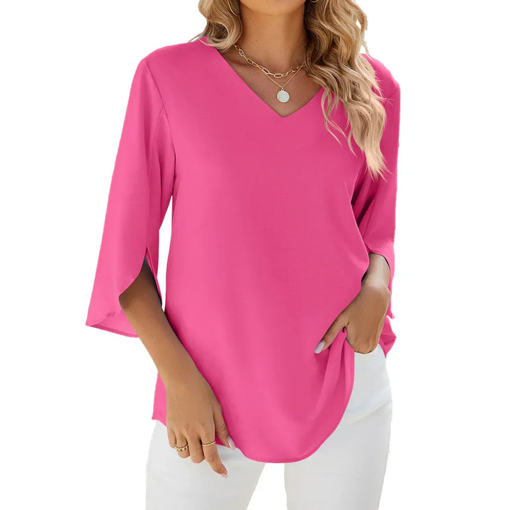 Verna - Bluse mit V-Ausschnitt