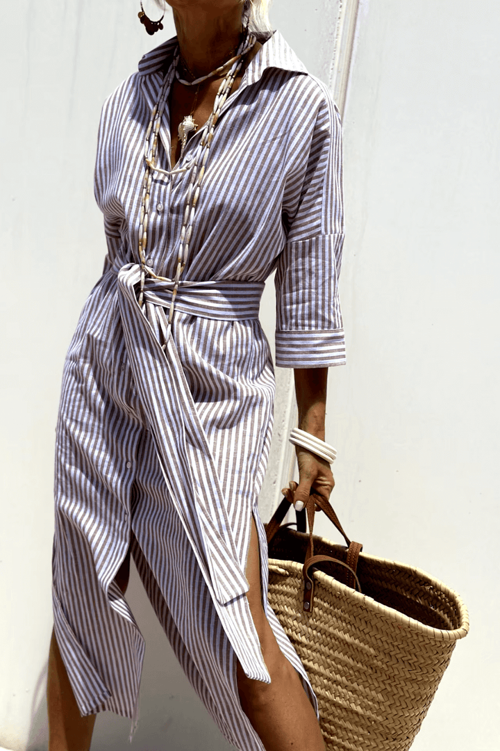Lenia™ | Elegantes Hemdblusenkleid